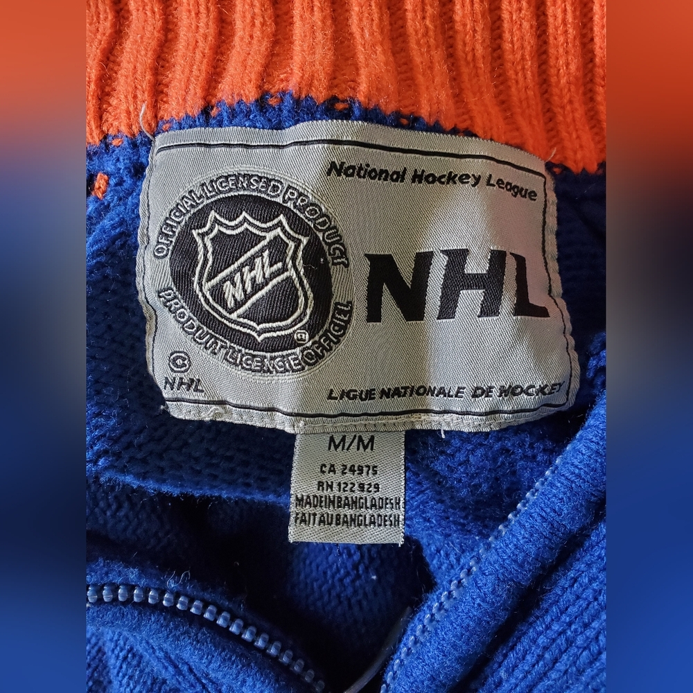 🏒Men's NHL Edmonton Oilers Sweater💙🧡 - Picture 3 of 4